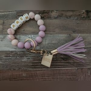 👻5/$25 Southern Couture Lavender Beaded Keychain with Tassel